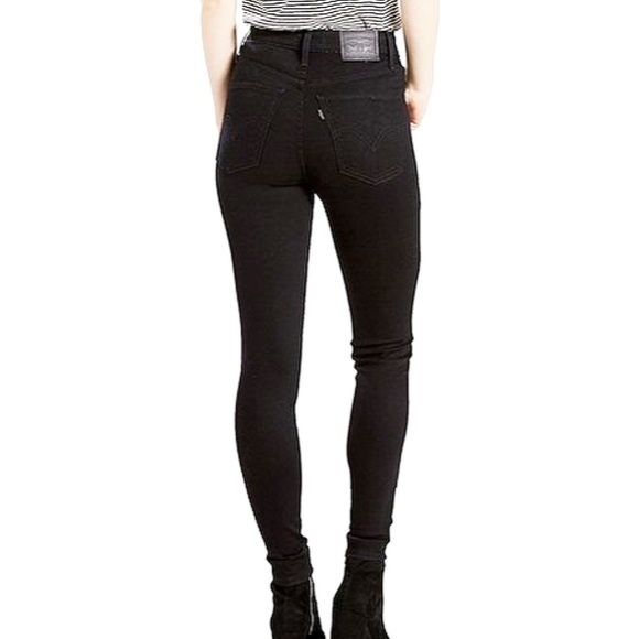 Levi's Denim - Levi’s 24 mile high super skinny jeans black denim neutral Womens slim classic